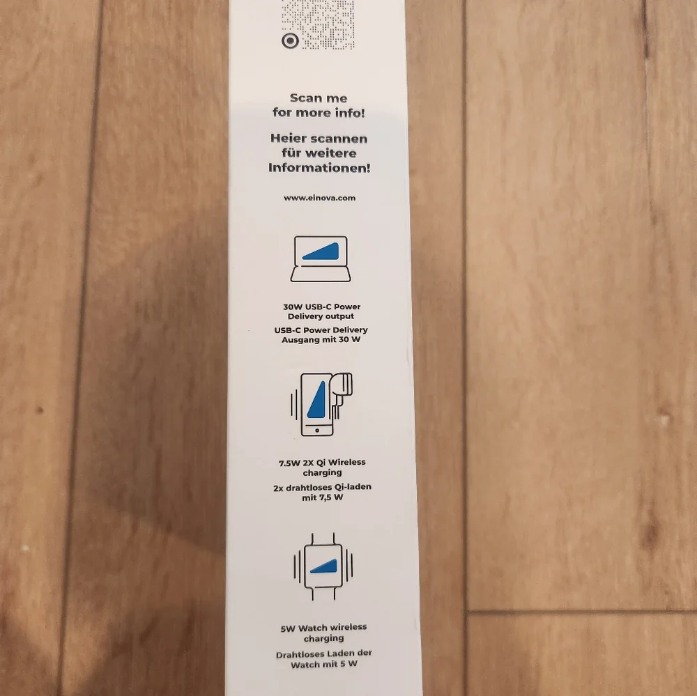 EINOVA Power Bar Apple Fast Charging Station 10,000mAh Power Bank NIB 4-in- 1 - Picture 6 of 7